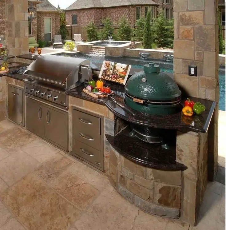 01 Best Outdoor Kitchen and Grill Ideas for Summer Backyard Barbeque ...