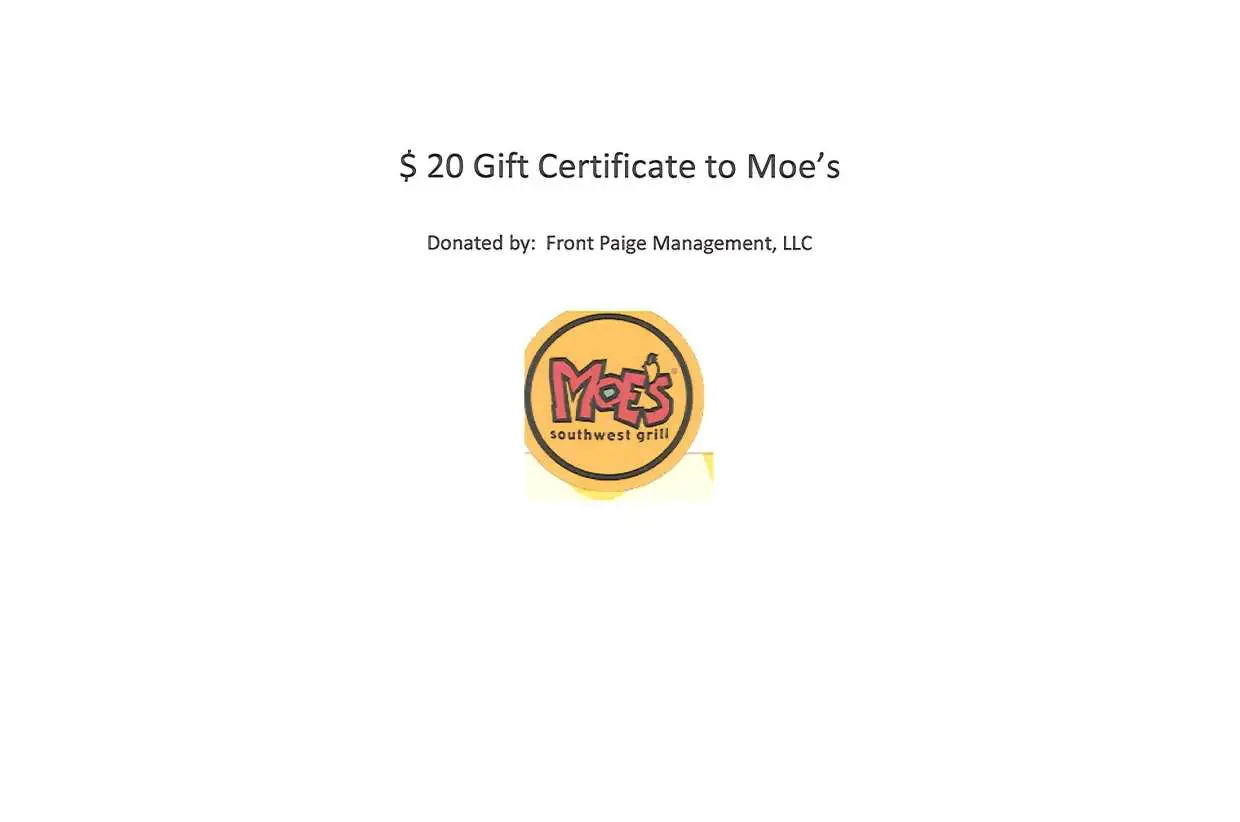 $20 Gift Card to Moe