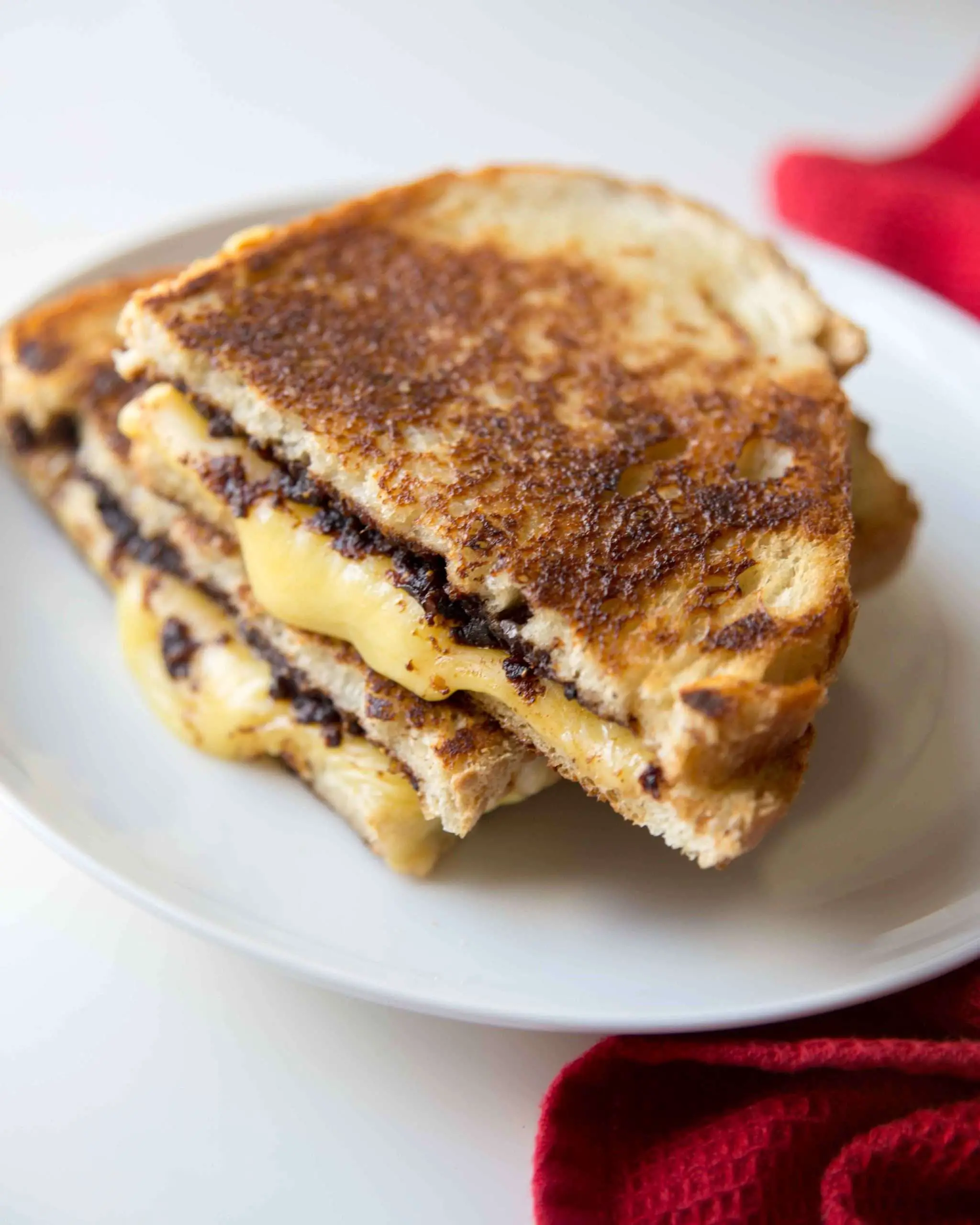 Balsamic Fig Jam Grilled Cheese with Mayo