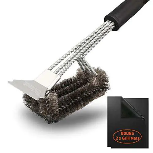 Beionxii Grill Brush and Scraper  Best 18 Stainless Steel BBQ Cleaner ...