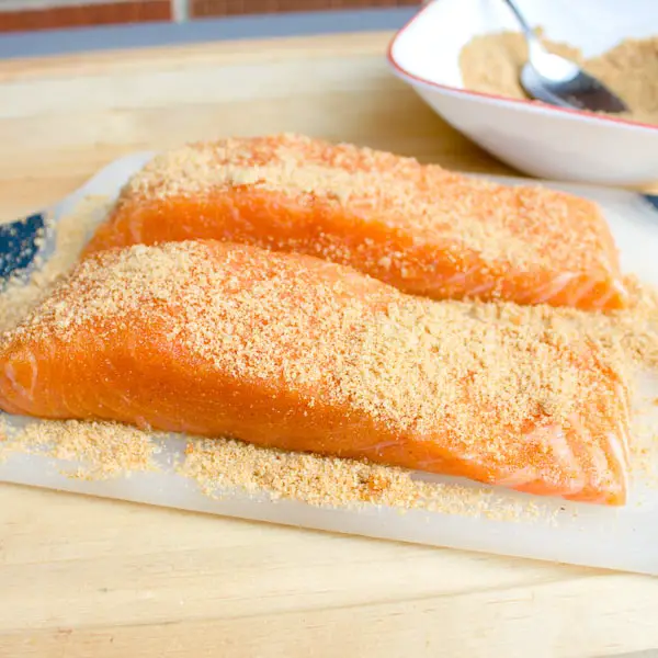 Cedar Plank Grilled Salmon with Brown Sugar Rub