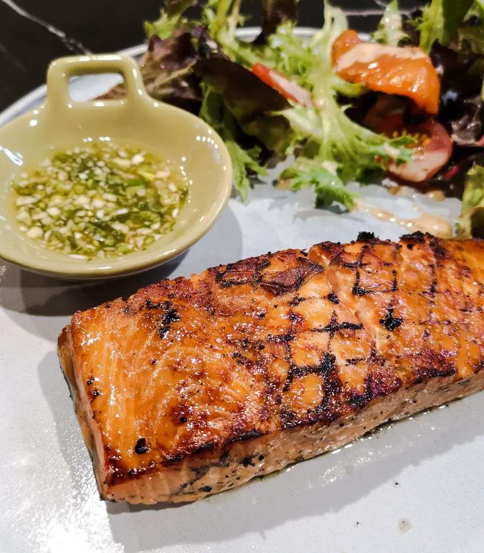 Charcoal Grilled Salmon by Xing Wei Chua
