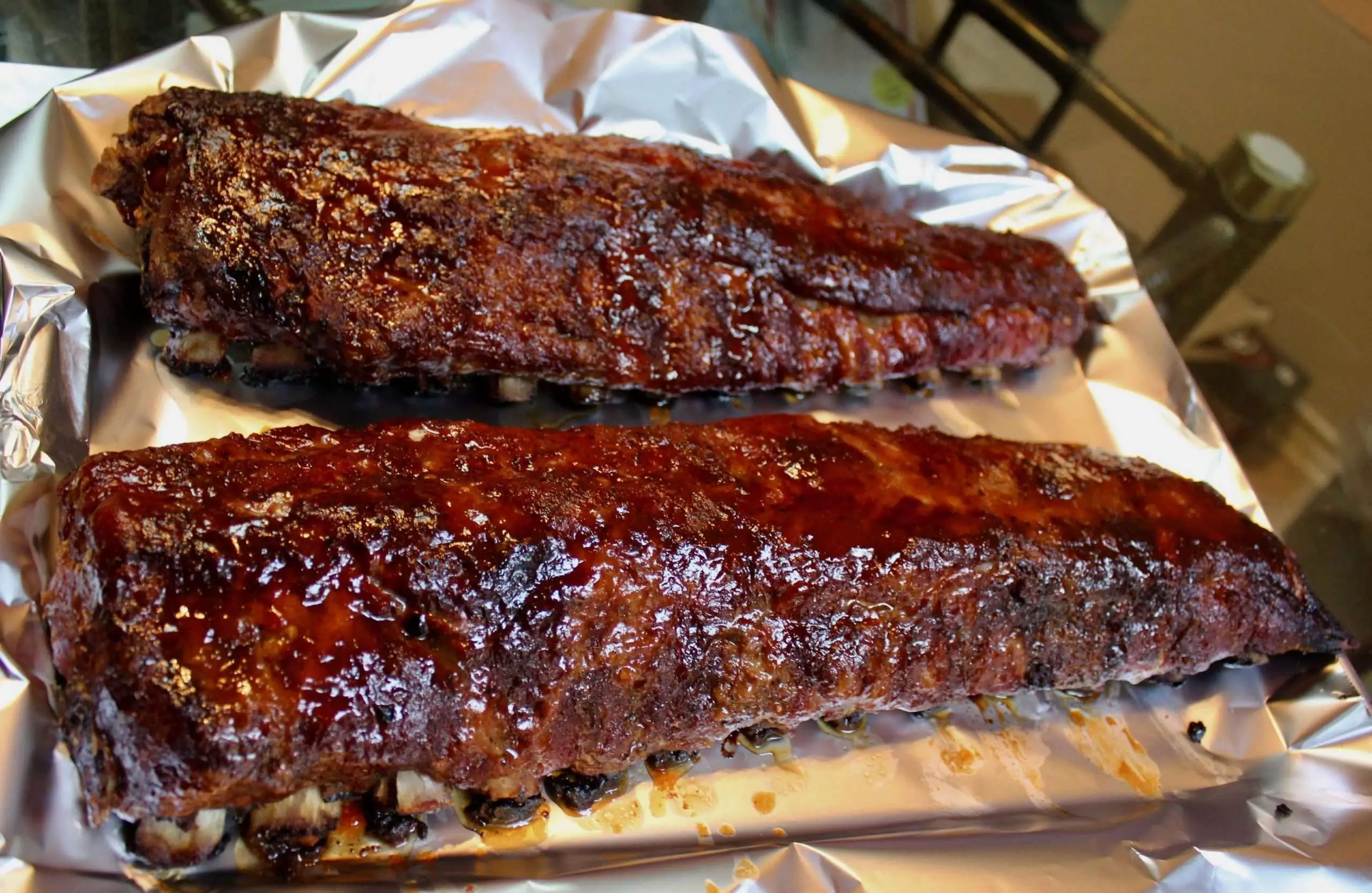 Cooked baby back ribs on the grill yesterday [Homemade] # ...