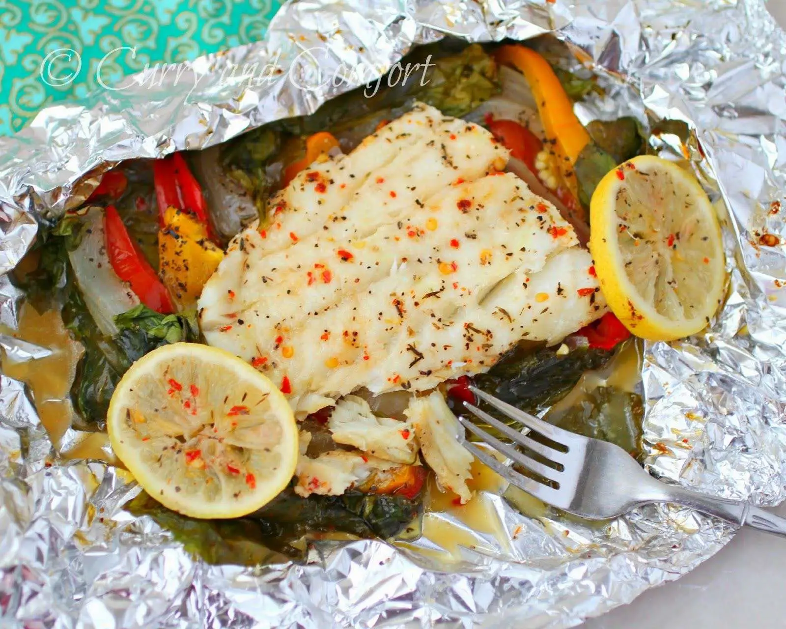 Curry and Comfort: Cod and Spinach in Foil Packets