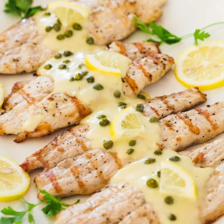 Easy Grilled Tilapia (With Creamy Piccata Sauce!)
