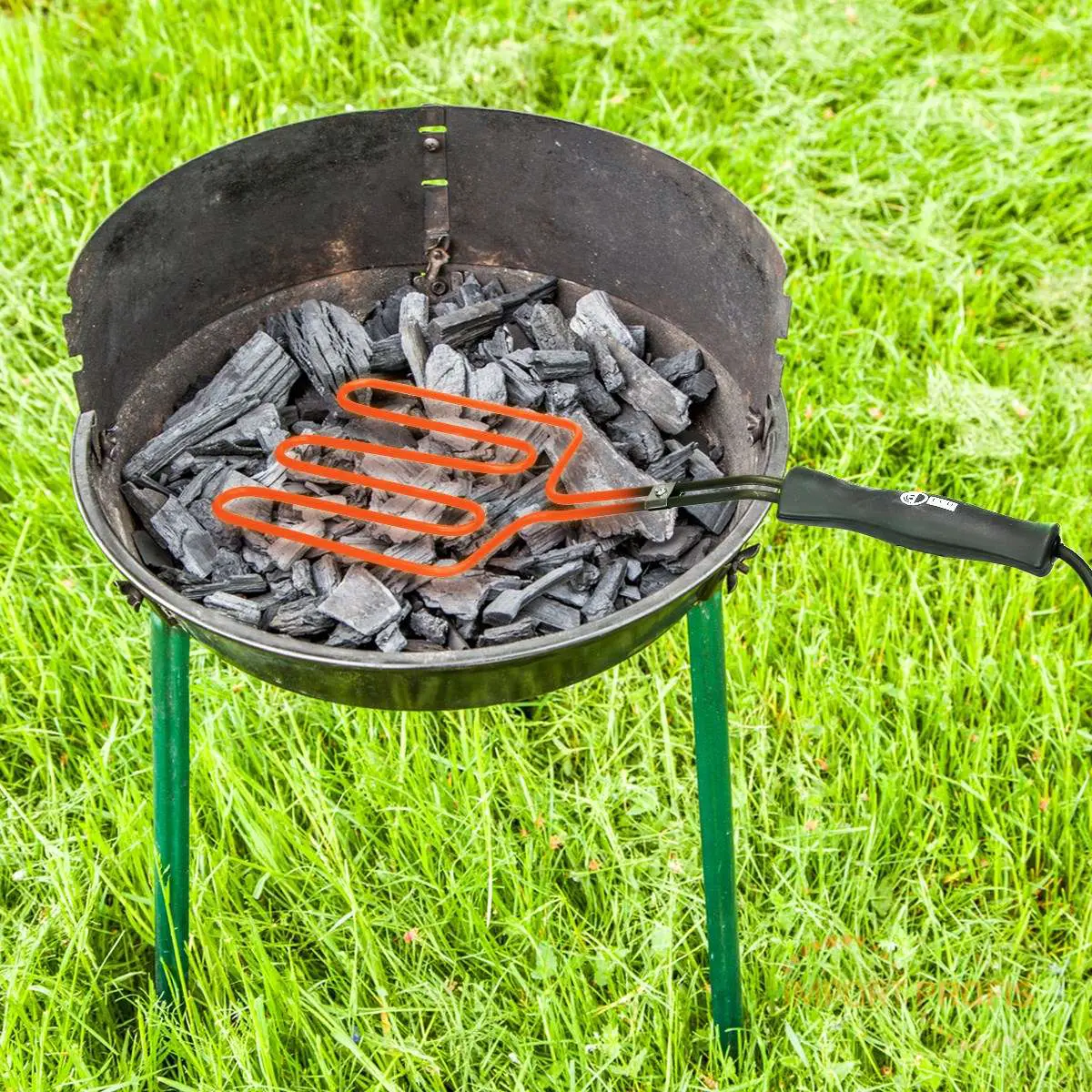 Electric charcoal lighter BBQ grill starter 800 Watt black fire lighter ...