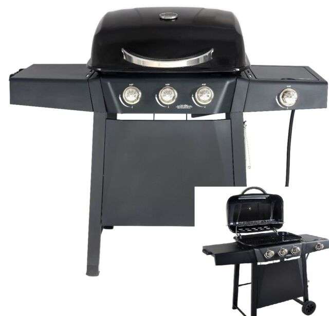 Gas Grill 3 Burner With Side Burner Stainless Steel ...
