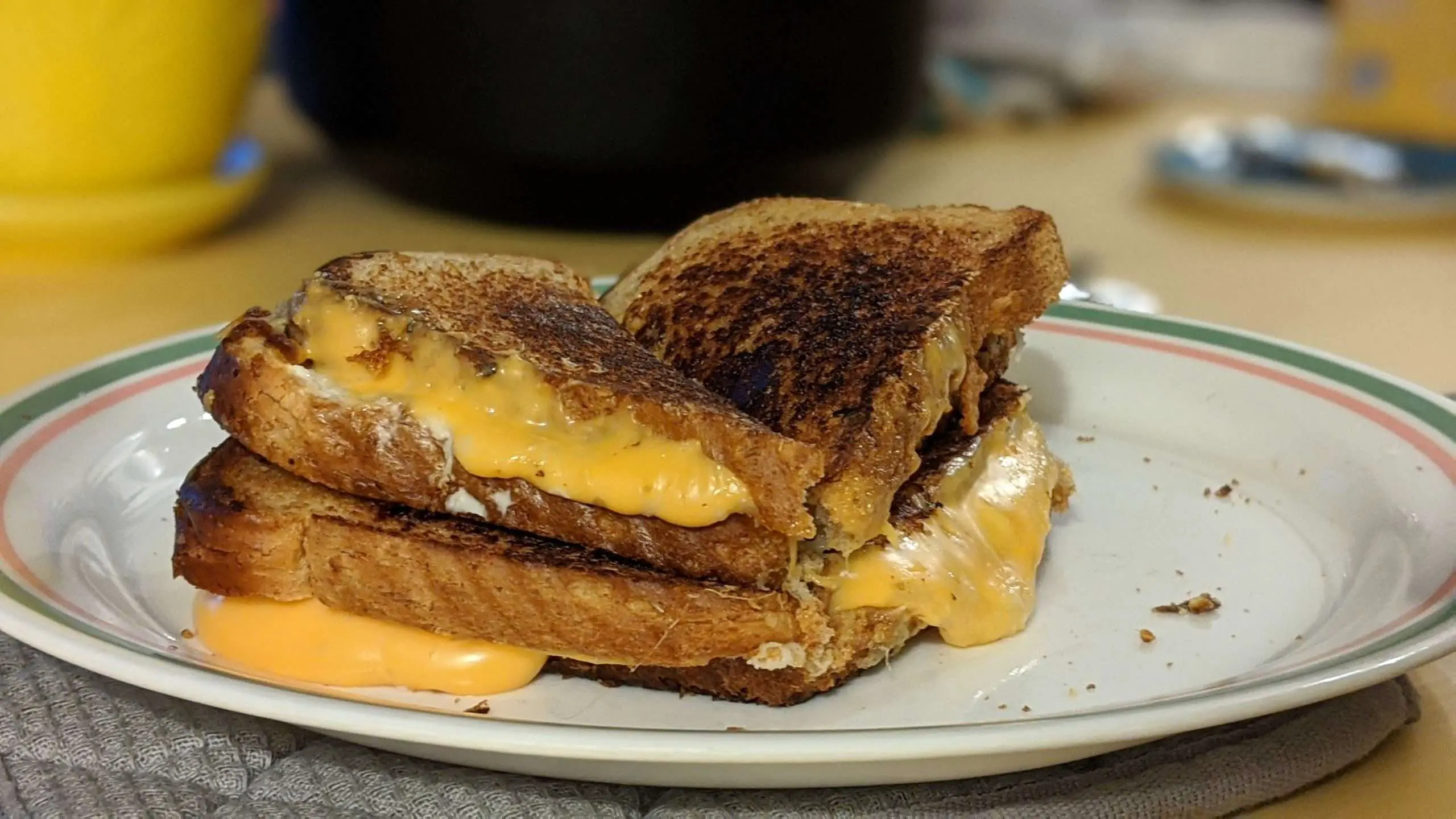 Grilled cheese with every cheese in the fridge after a ...