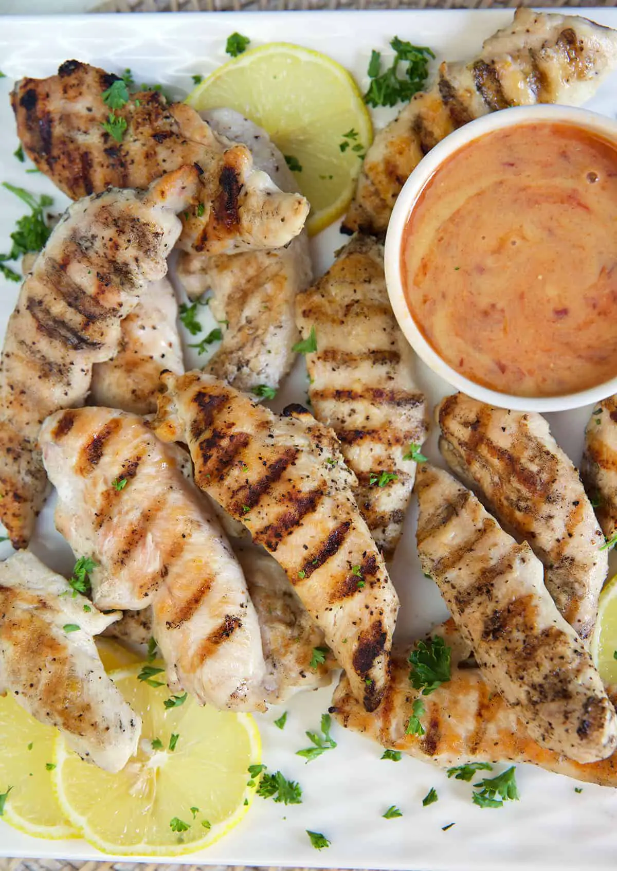 Grilled Chicken Tenders with Sweet and Spicy Honey Mustard ...