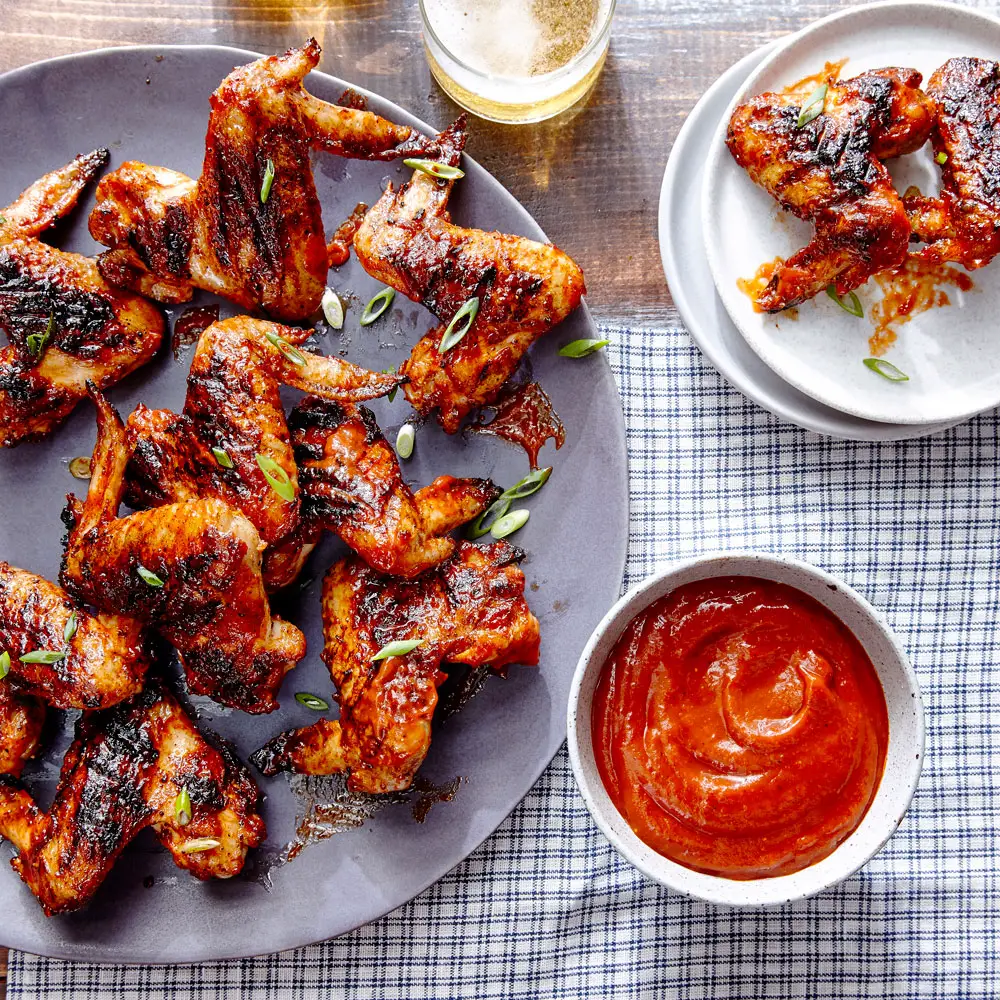 Grilled Chicken Wings &  Tamarind Chipotle Barbecue Sauce Recipe