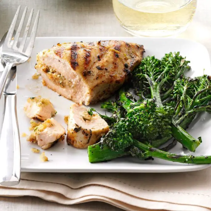 Grilled Chicken with Herbed Stuffing Recipe