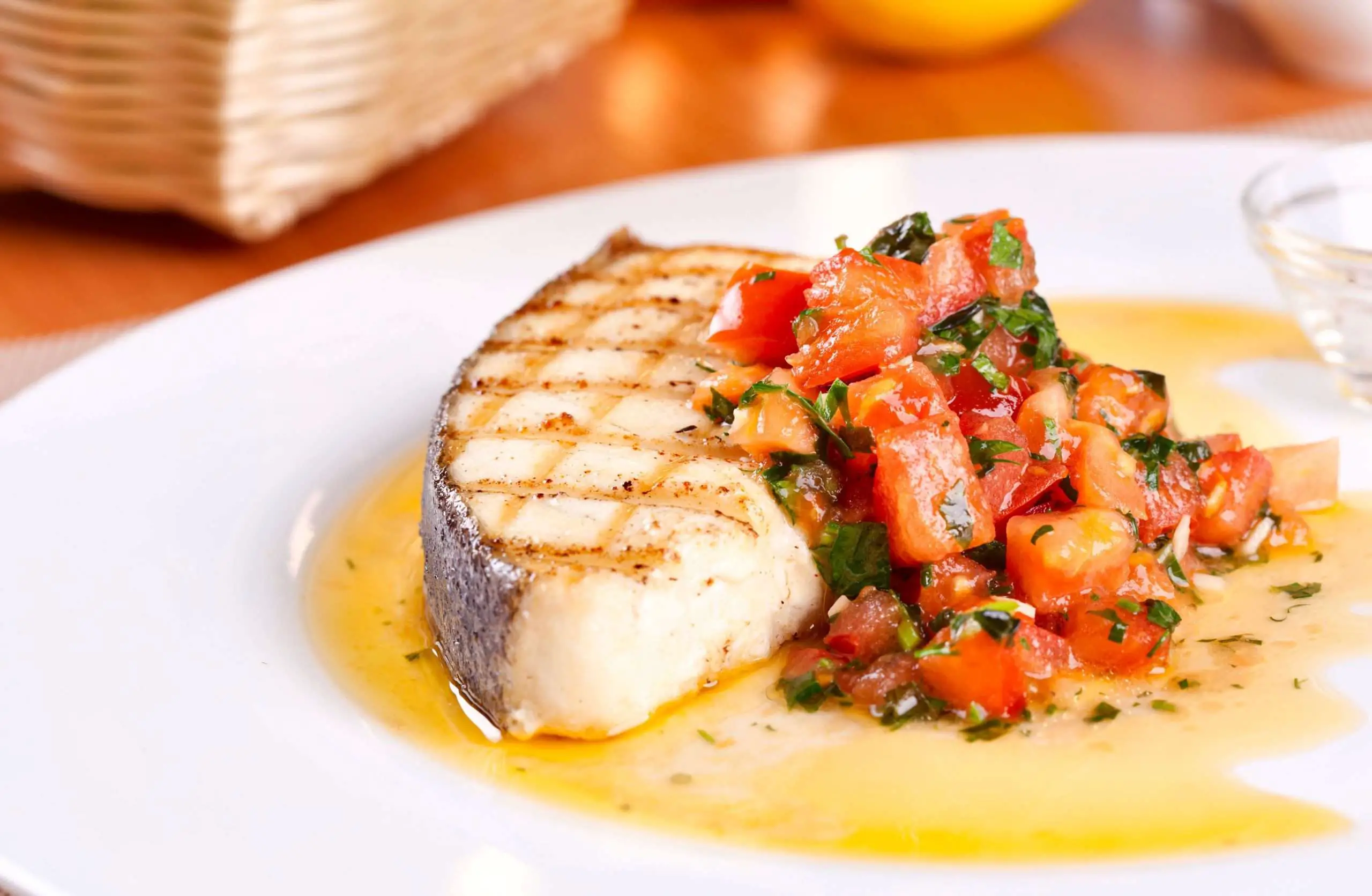 Grilled Halibut Steaks with Tomato and Red Pepper Salsa ...