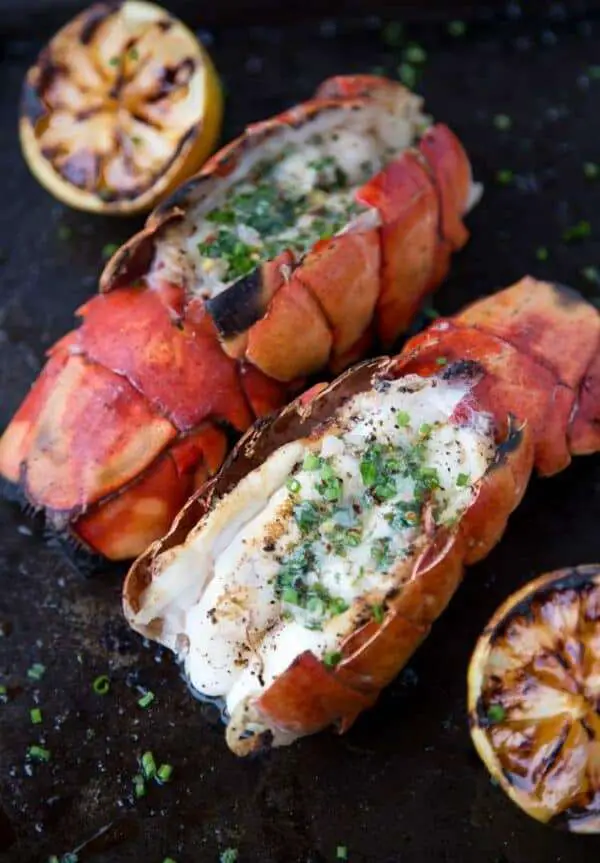 Grilled Lobster Tails with Red Chili Pepper Herb Butter ...