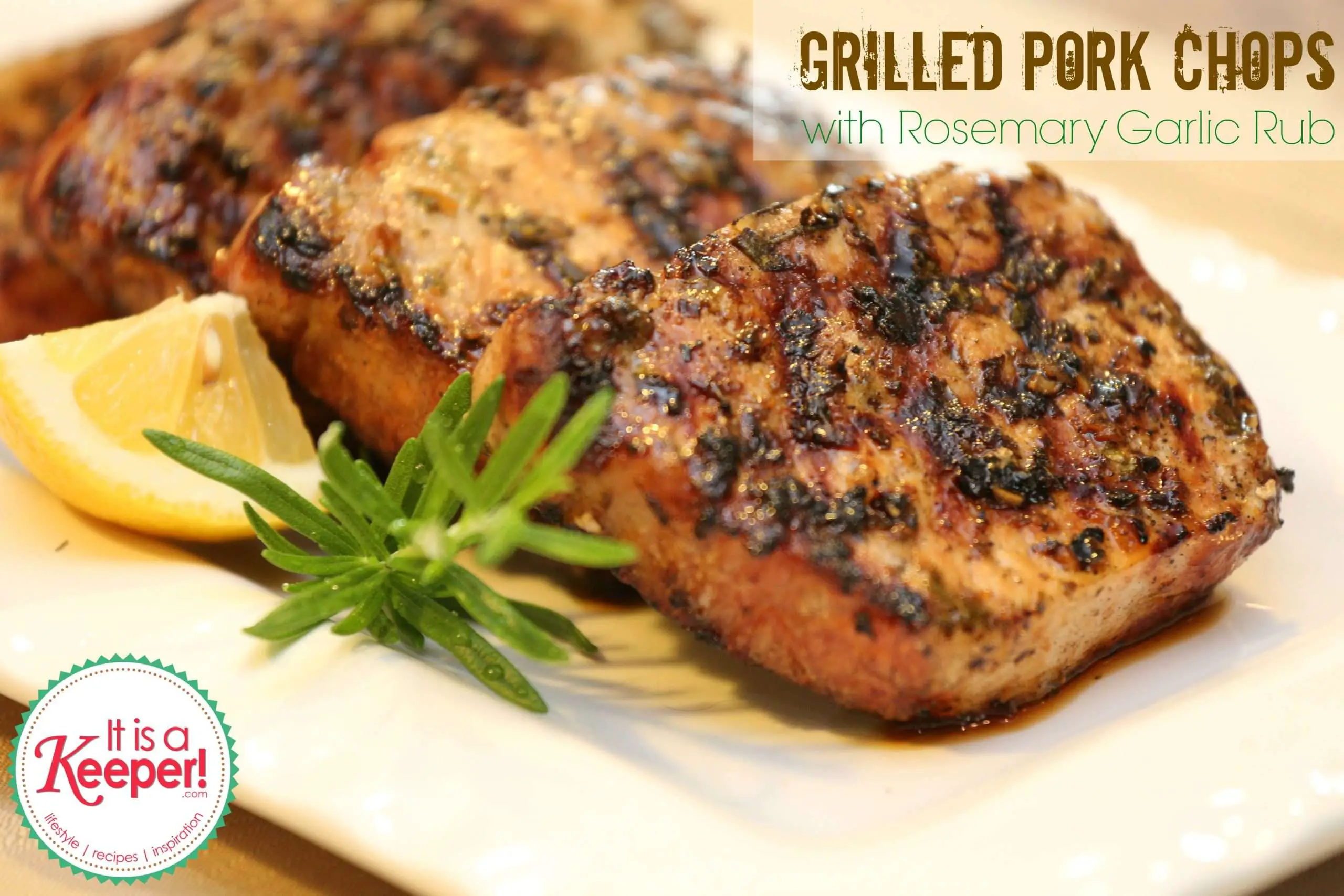 Grilled Pork Chops with Rosemary Garlic Rub