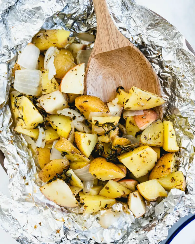 Grilled Potatoes in Foil  A Couple Cooks