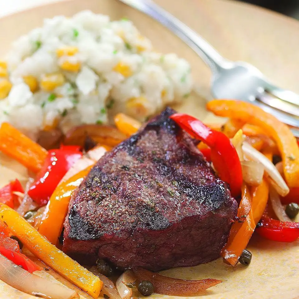 Grilled Steak with Pepper Relish Recipe