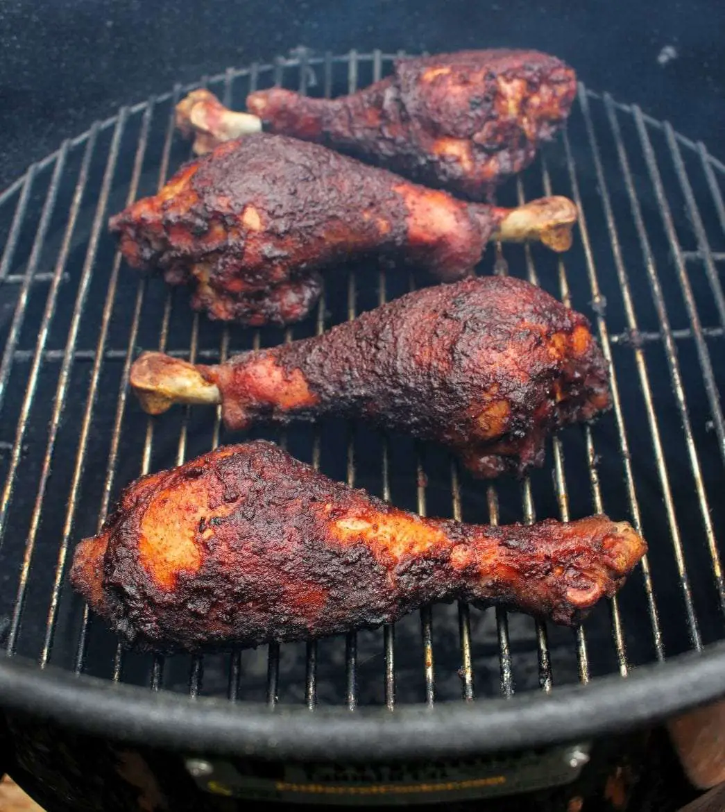 how to cook smoked turkey legs on a grill