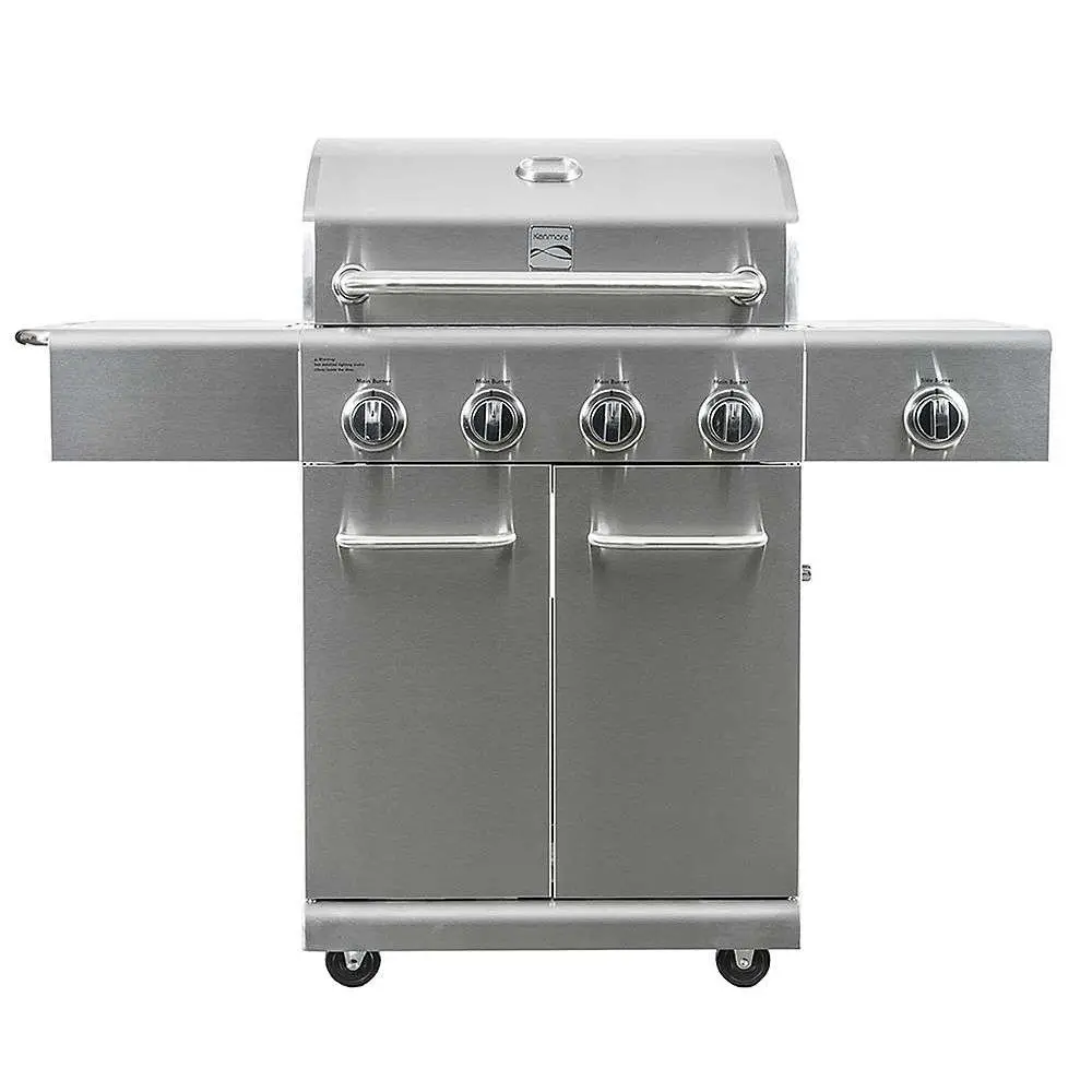 Kenmore 4 Burner Propane BBQ in Stainless Steel with Side ...
