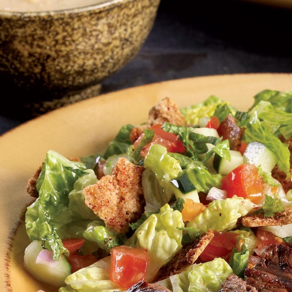 Lebanese Fattoush Salad with Grilled Chicken Recipe
