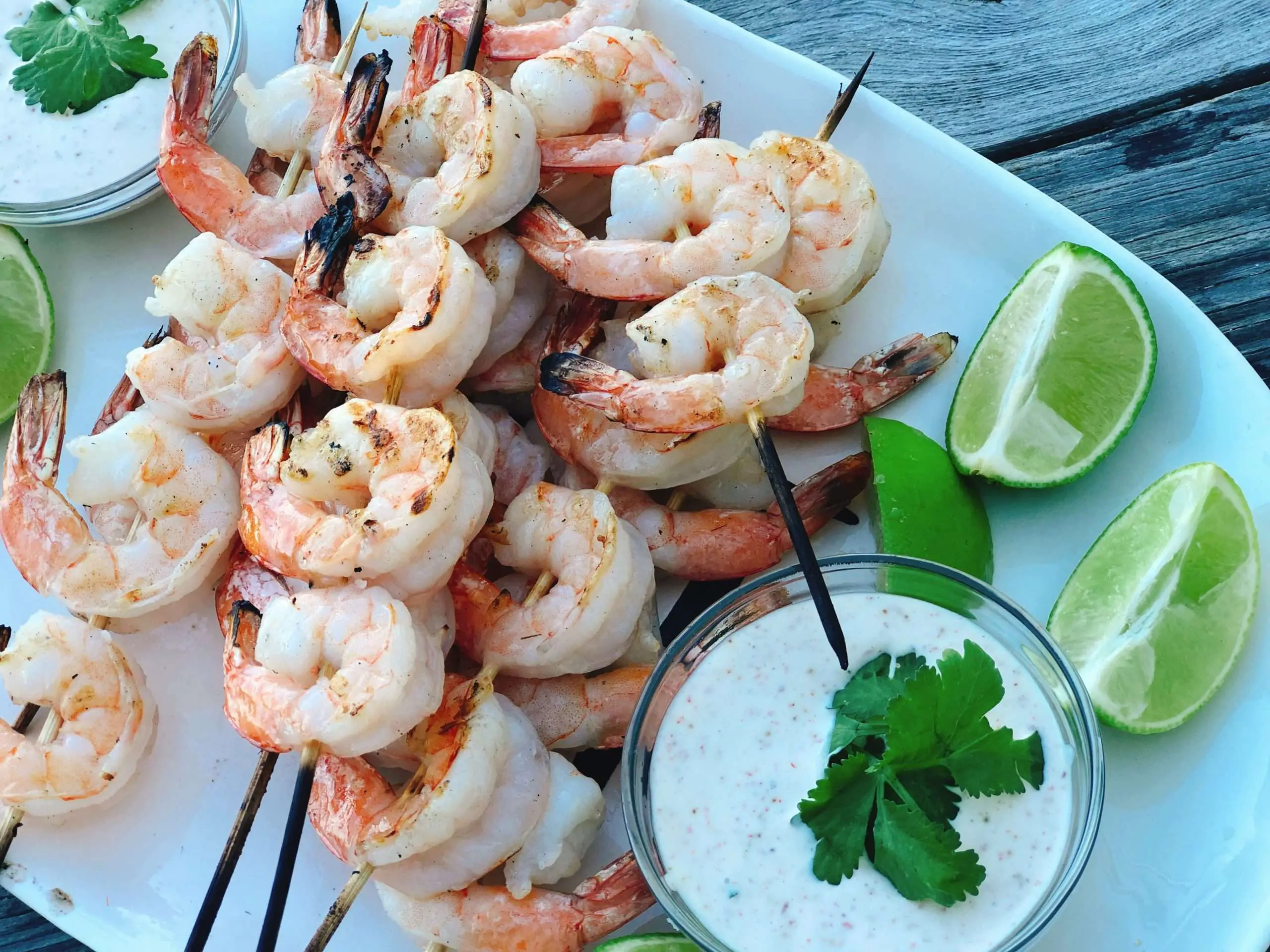 Lime Grilled Shrimp with Creamy Dipping Sauce
