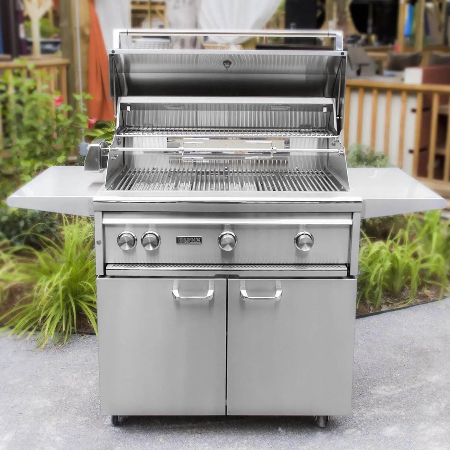 Lynx 36 Freestanding Grill with Prosear 2 Burner and Rotisserie  BBQ ...