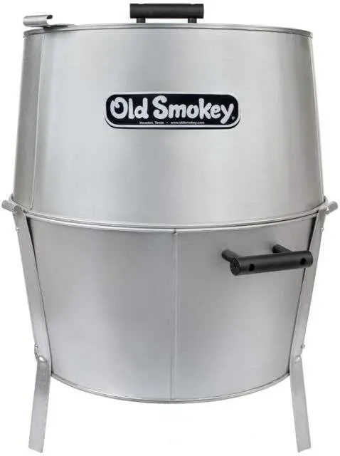 Old Smokey Charcoal Grill 22 in Silver Aluminized Chrome