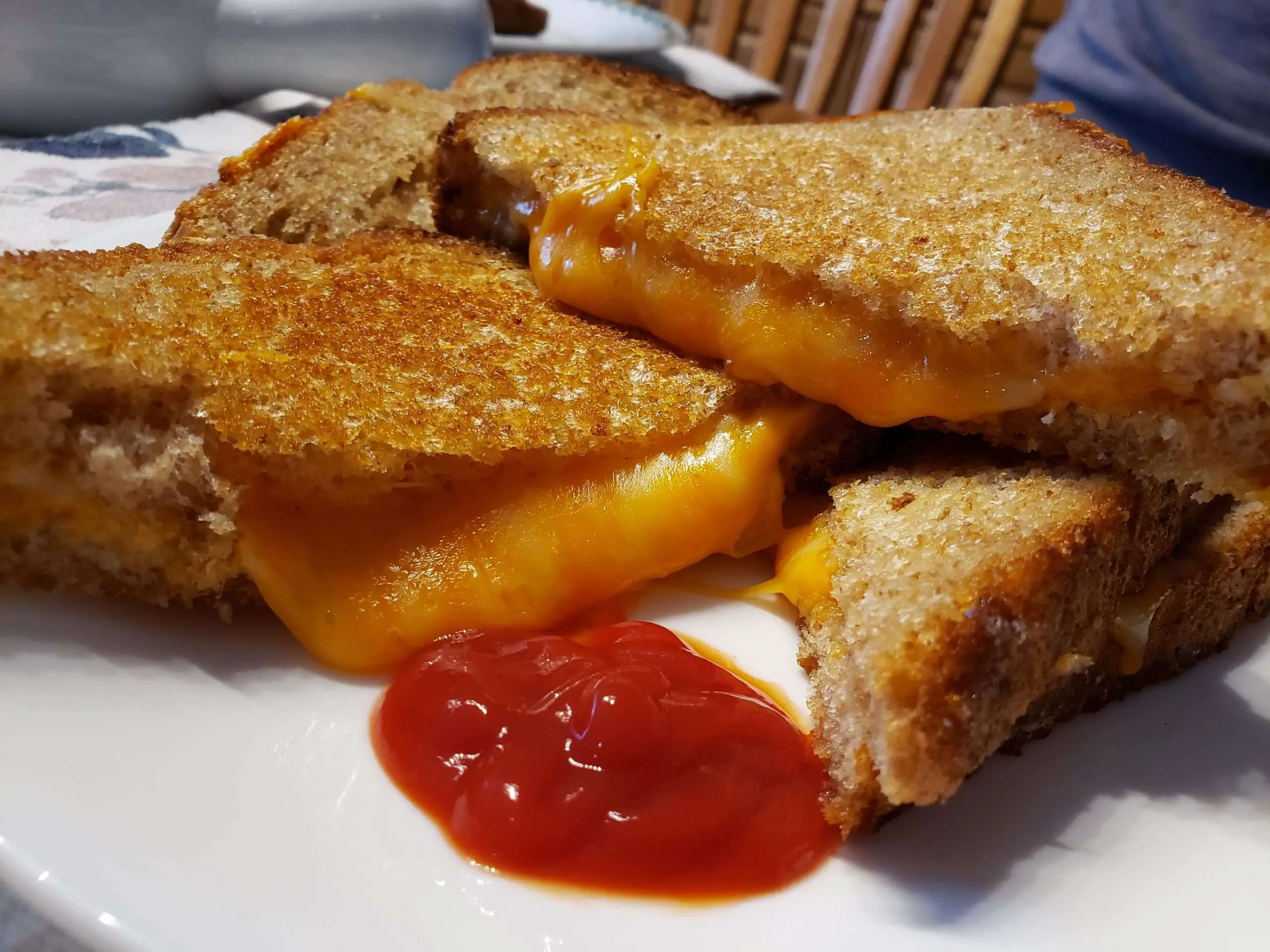 Ooey gooey grilled cheese sandwiches