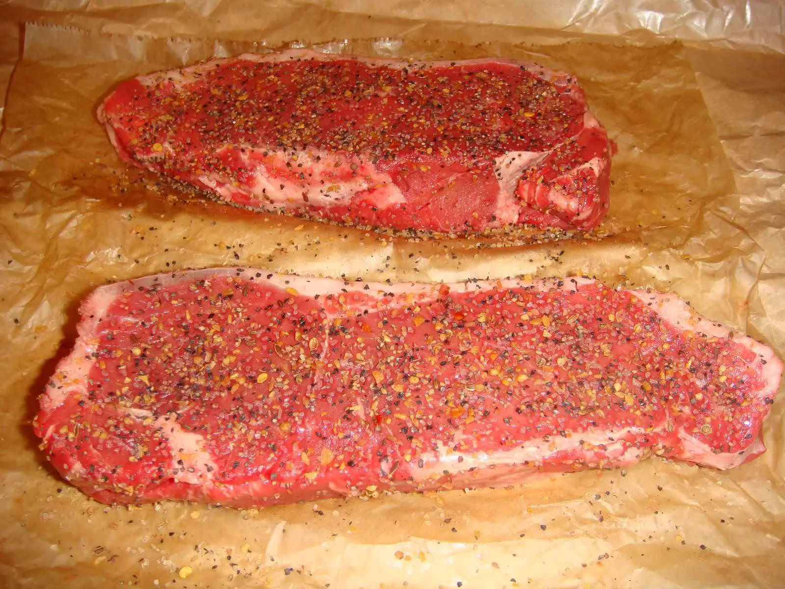 Our Blissfully Delicious Life: Grilled NY Strip Steaks ...