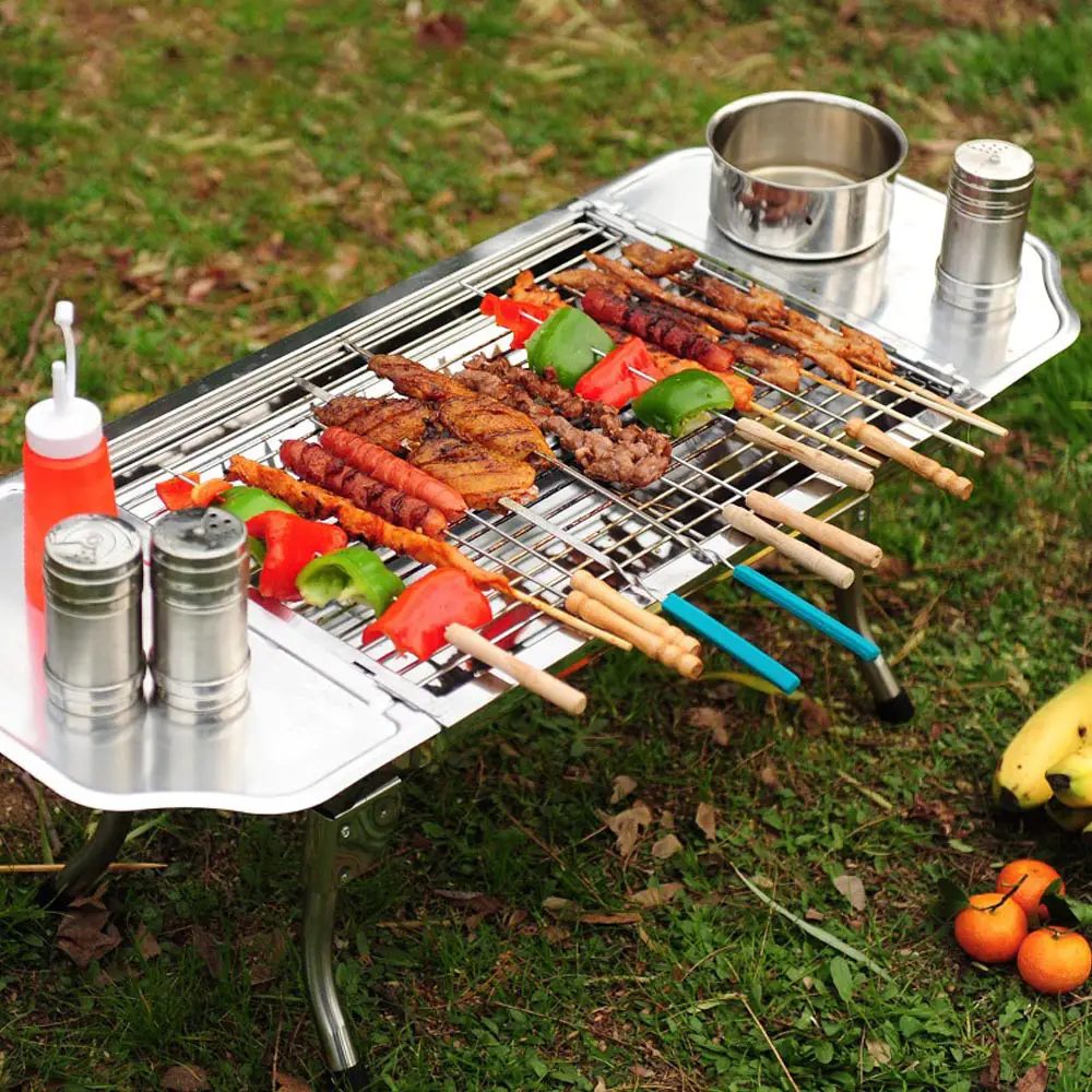 Outdoor BBQ Barbecue Stove Stainless Steel Outdoor Barbecue Oven ...