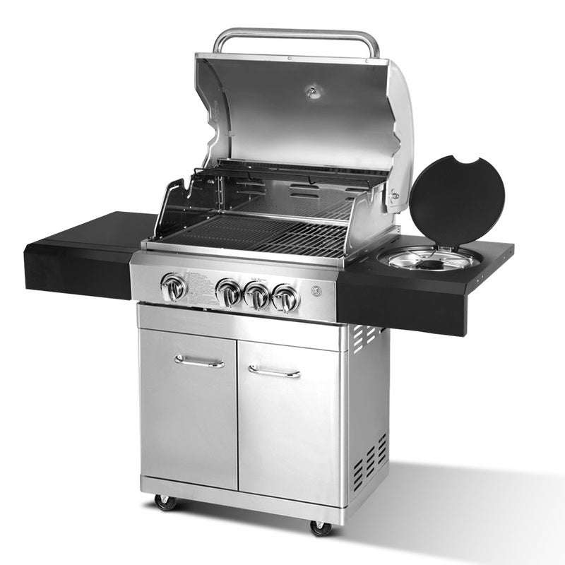 Outdoor Kitchen BBQ Gas Grill Propane Stainless Steel 4 ...