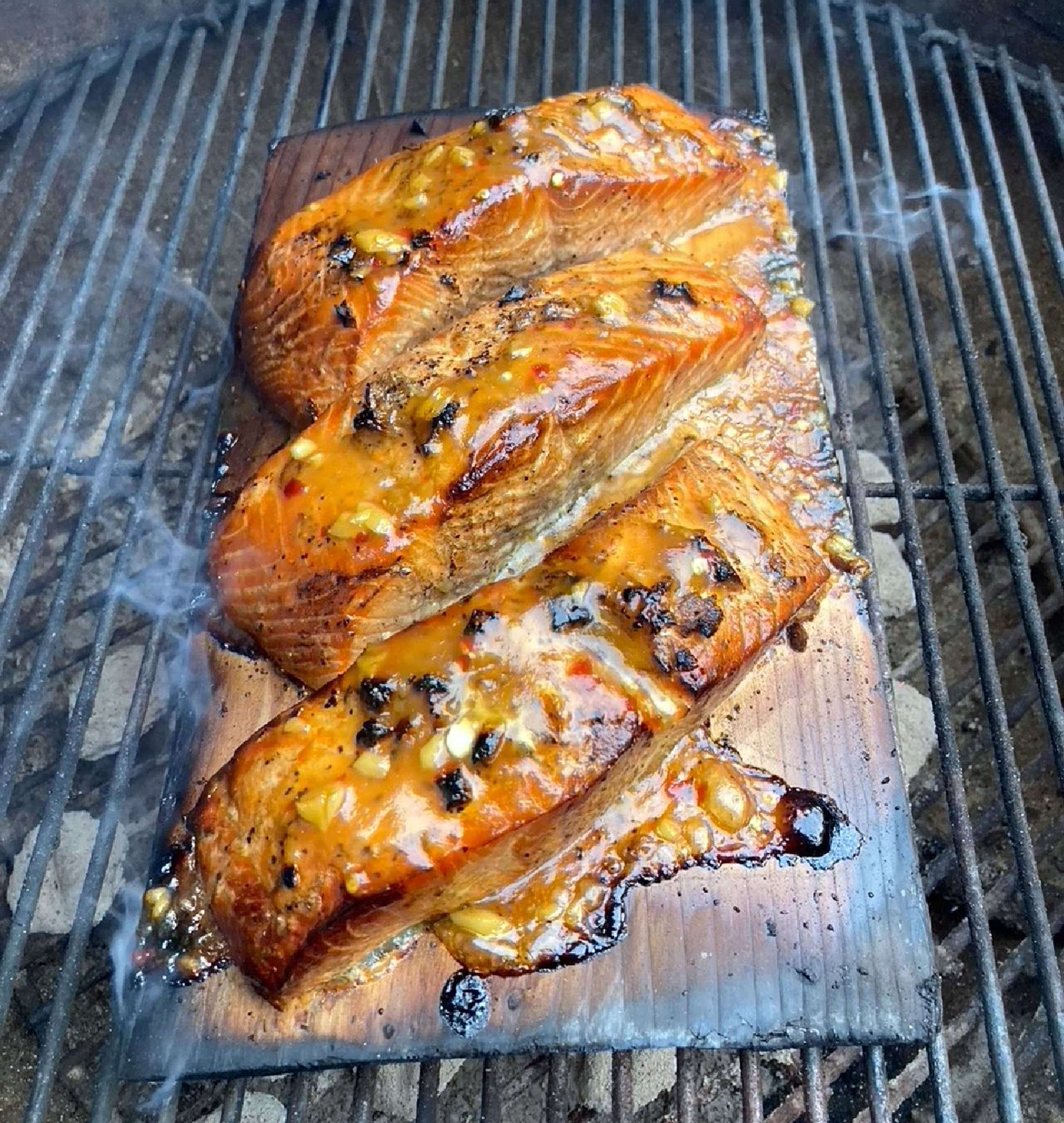 Perfectly Grilled Salmon on a Cedar Plank