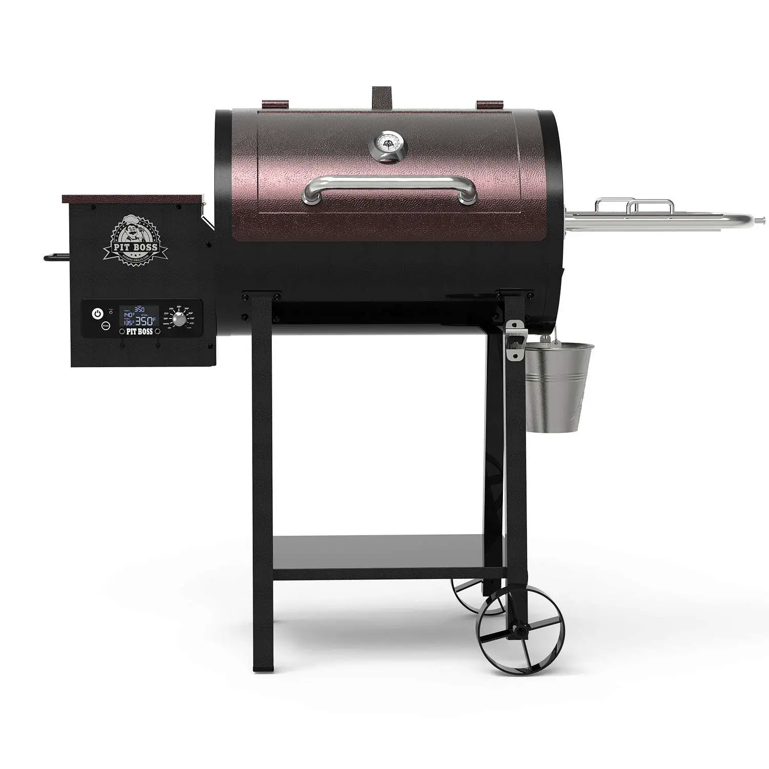 Pit Boss 440D2 Deluxe Wood Fired Pellet Grill with Flame Broiler ...