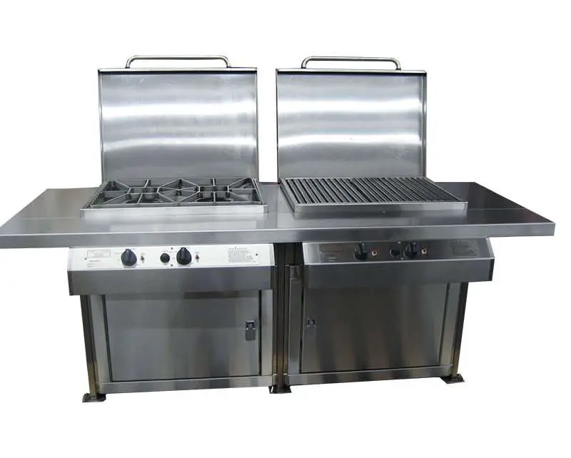 PM 8000 Four Burner Gas Grill Enclosed Cart