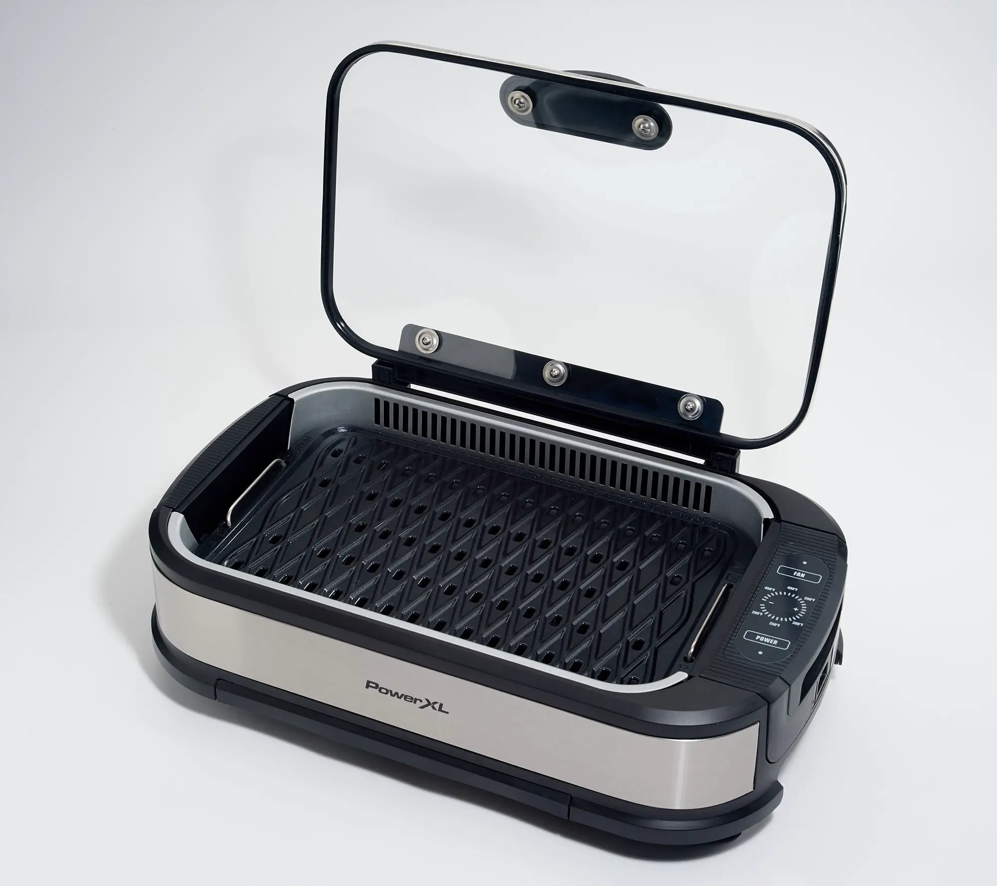 PowerXL 1500W Smokeless Grill Pro Griddle Plate +Glass Lid Certified ...