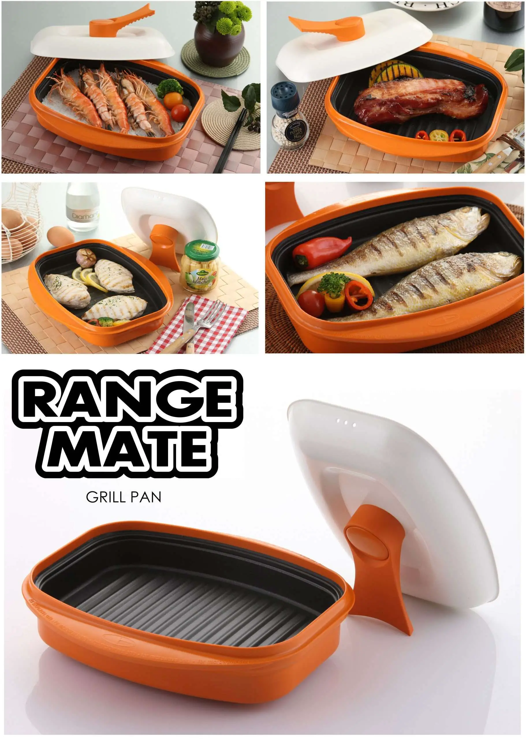 Rangemate Grill Pan let you Grill, Saute, Bake and Steam ...