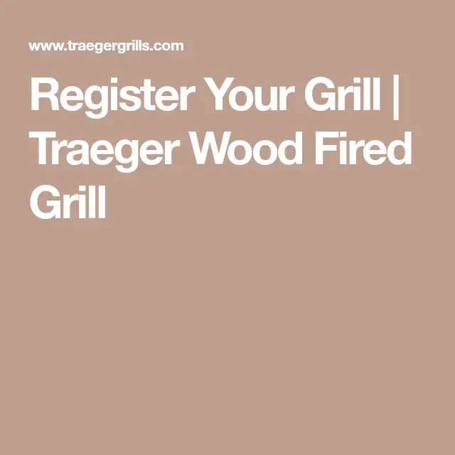 Register Your Grill