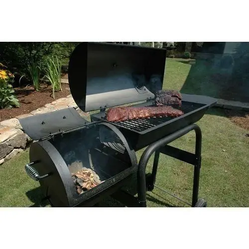 Side Offset Smoker Grill Small Wood Charcoal Burning Outdoor BBQ ...