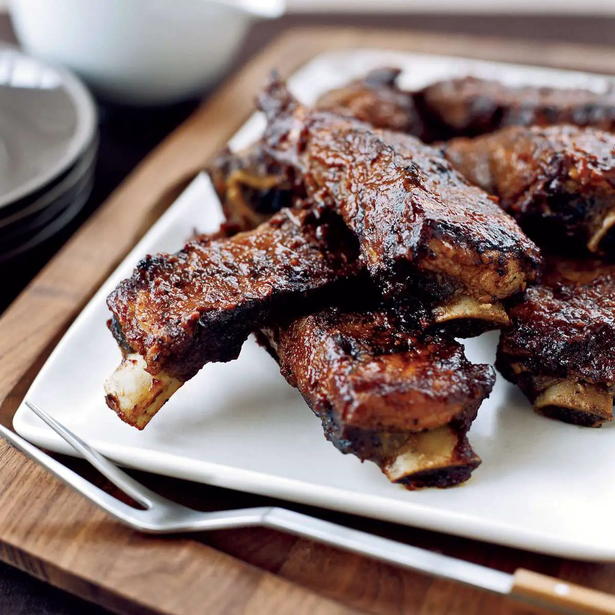 Sticky Barbecued Beef Ribs Recipe