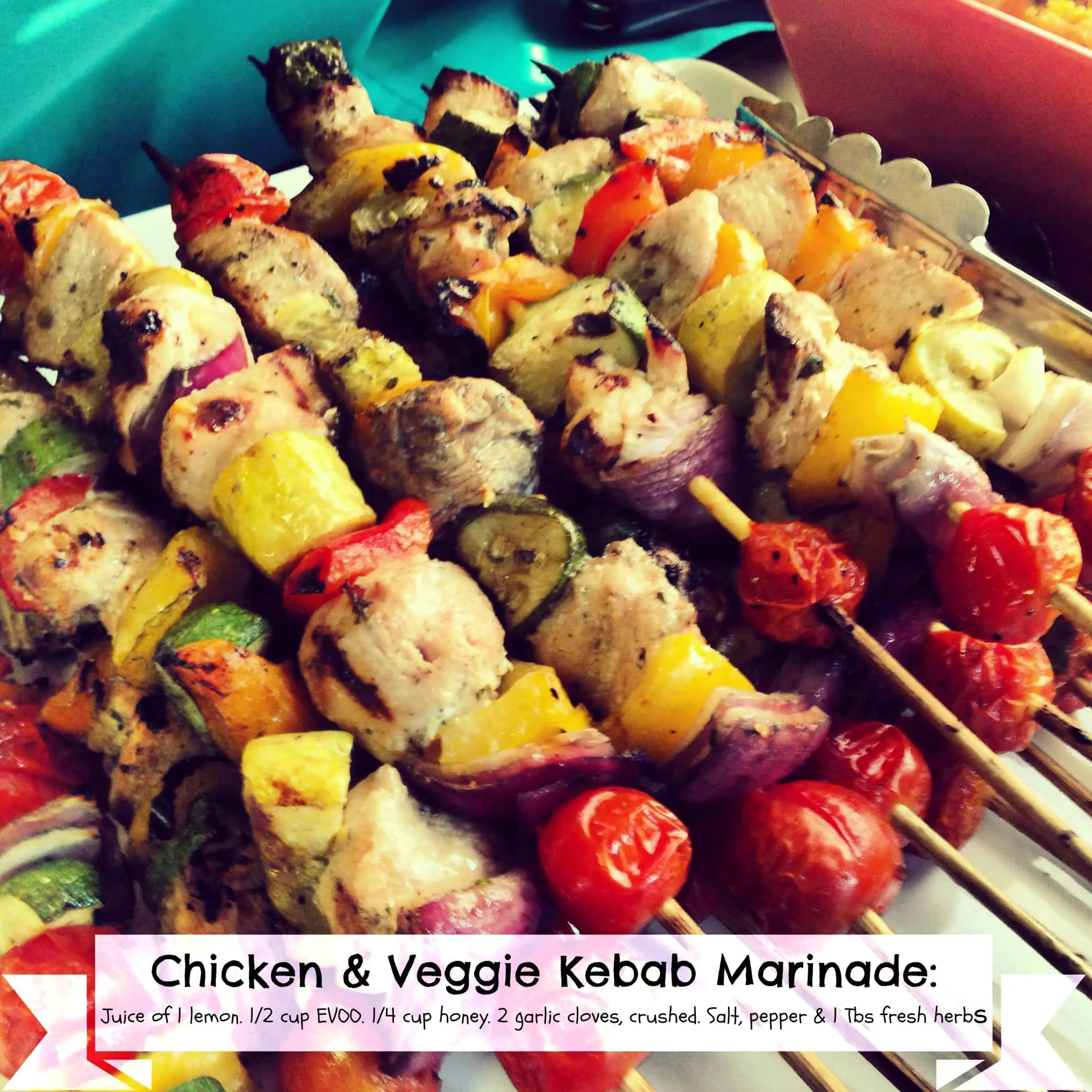 Summer Grilling ~ Chicken &  Veggie Kebabs Marinade