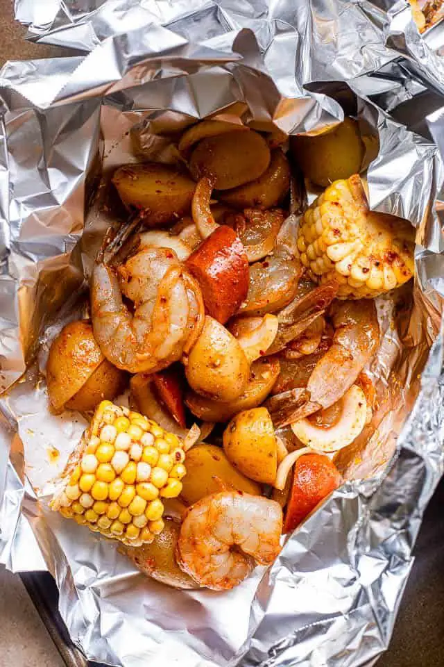 This Grilled Shrimp Boil in Foil Packets is a flavor