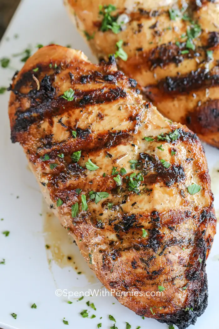 To Bake Marinated Chicken: Place marinated breasts in a ...