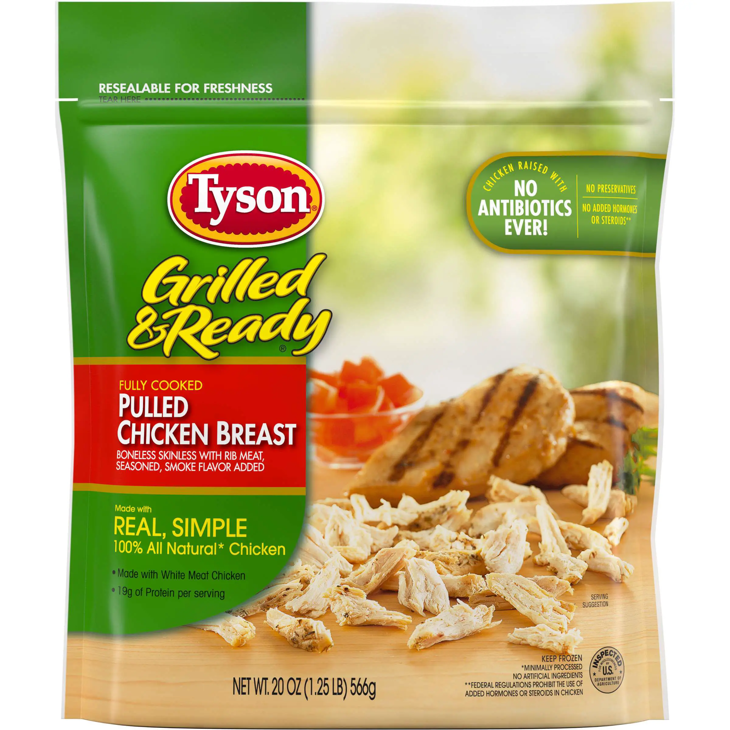 Tyson® Grilled &  Ready® Fully Cooked Pulled Chicken Breast, 20 oz ...