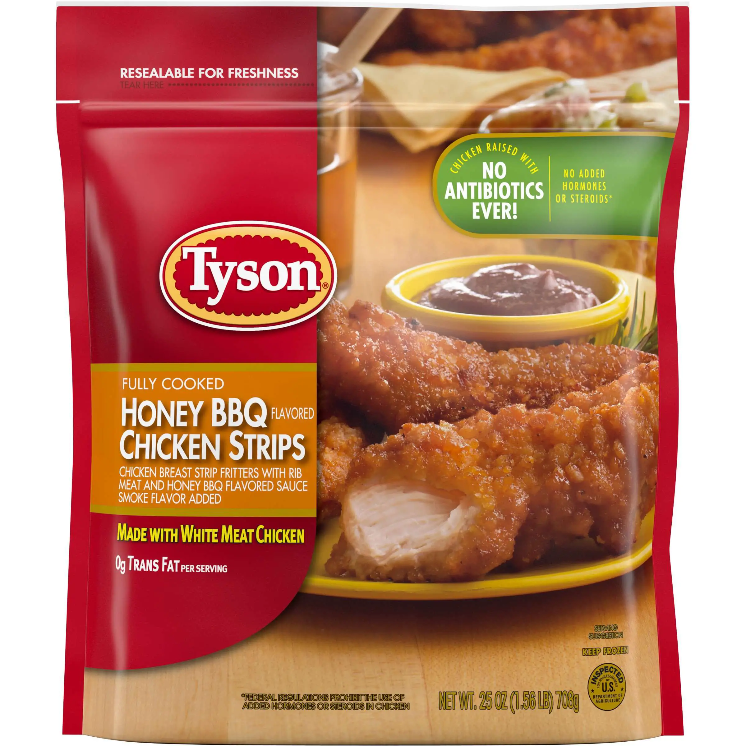 Tyson Honey BBQ Flavored Chicken Strips, 25 oz