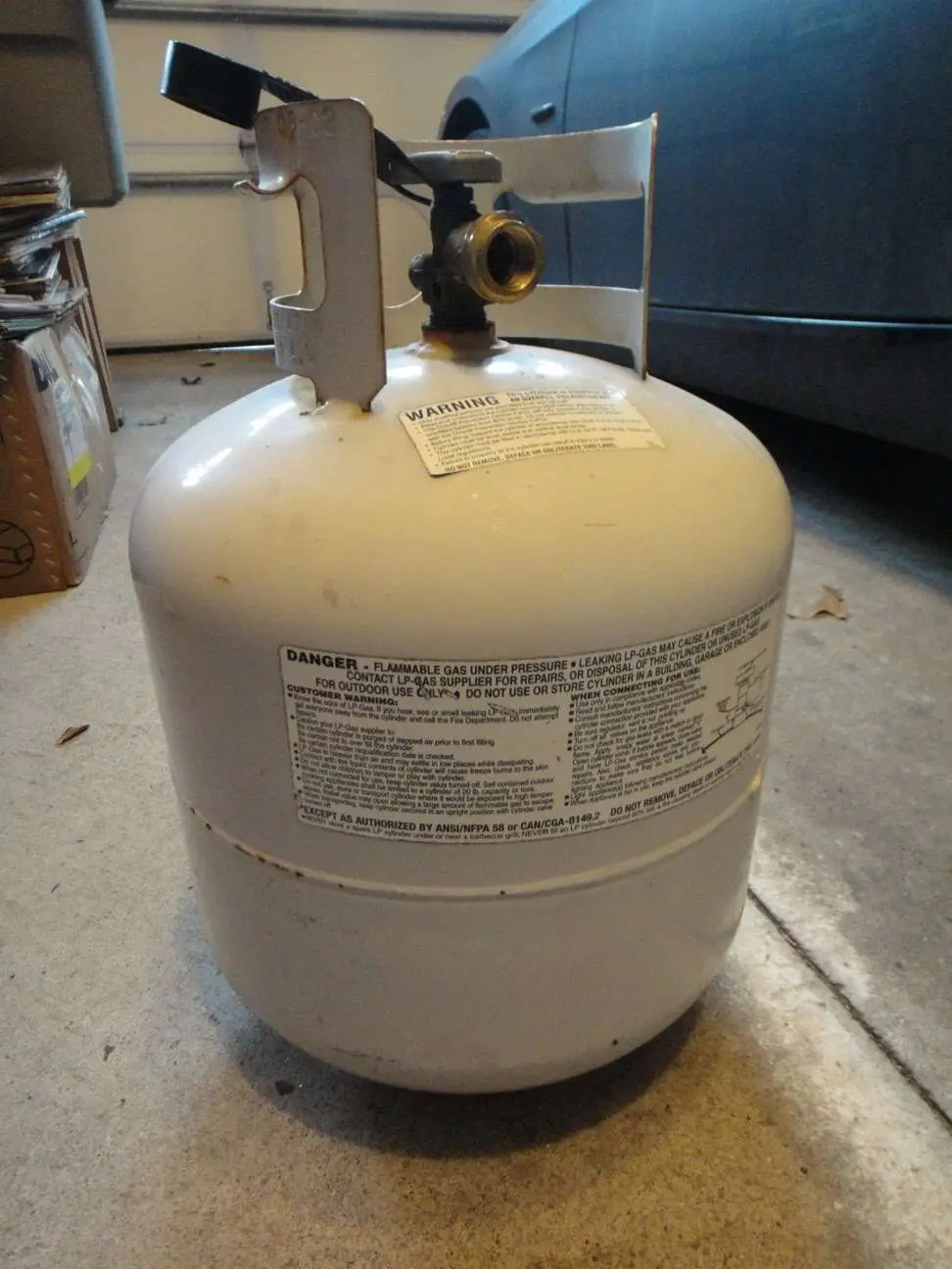 Used 20lb OPD propane tank (BBQ grill size)