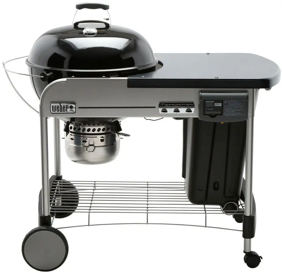 Weber 22 in. Performer Deluxe Black Charcoal Grill Built